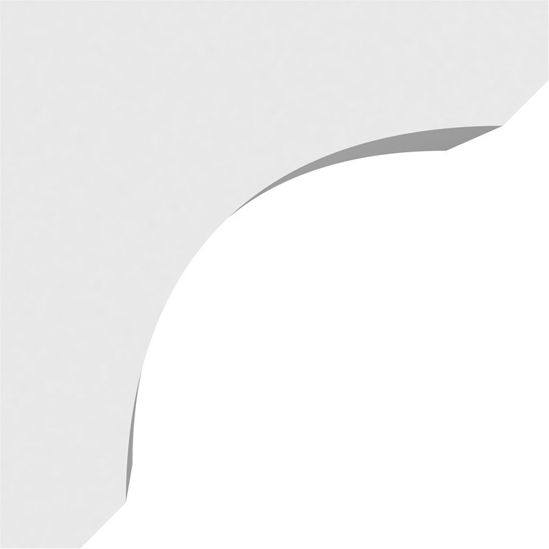 Corbeau standard en PVC de qualité architecturale standard, H 6 po x l 7 po x P 6 po