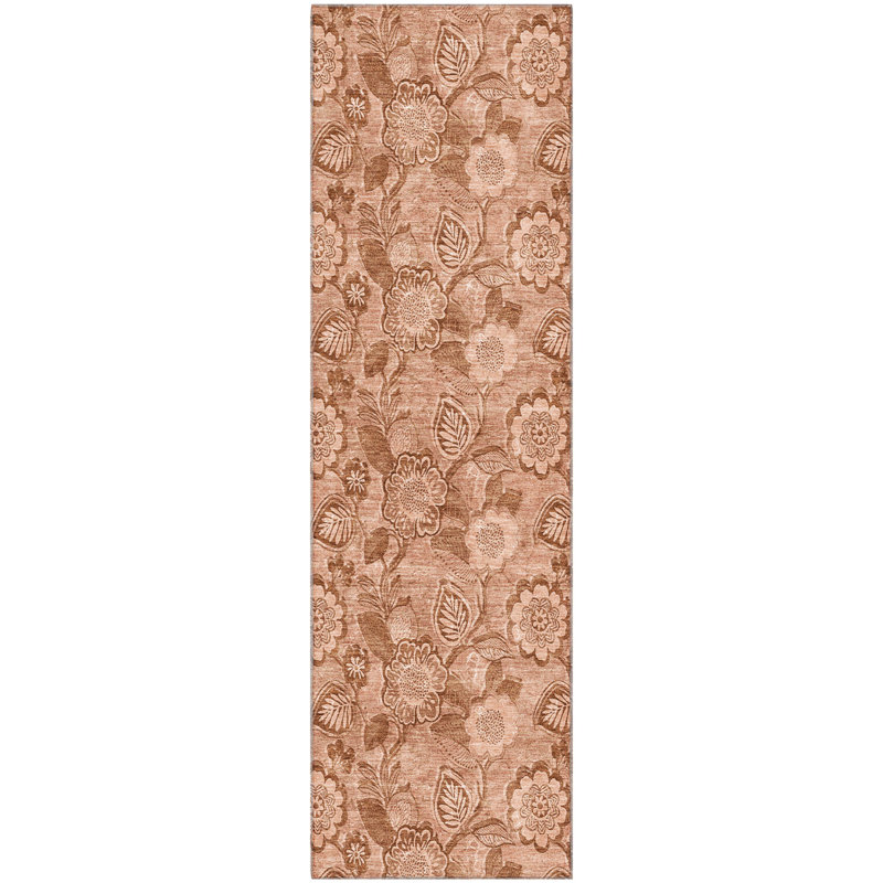 Premium Machine Washable Mayfield AMF1939 Floral Rug, Runner 2'3" x 7'6"