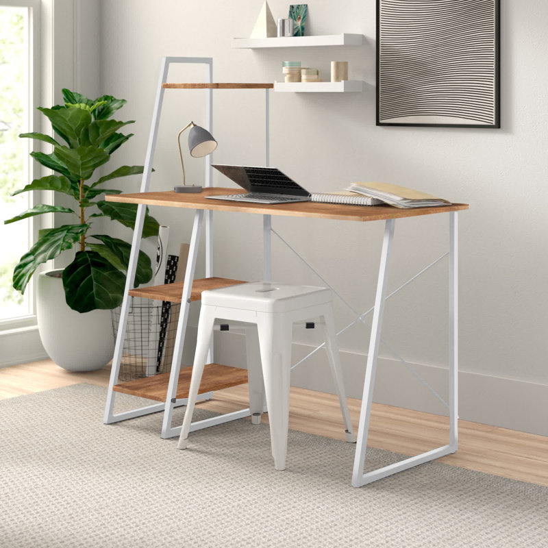 Blohm Writing Desk, Oak, White