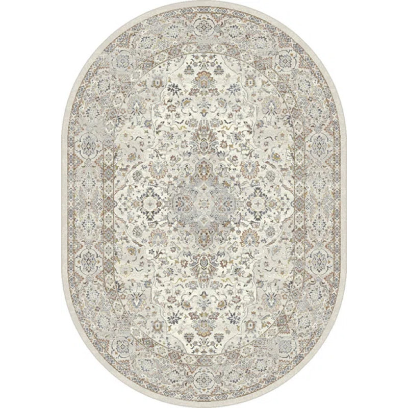 JARDIN ANCIEN 6,7 x 9,6 OV 57275-6295 crème / beige, Ovale 6 pi 7 po x 9 pi 6 po