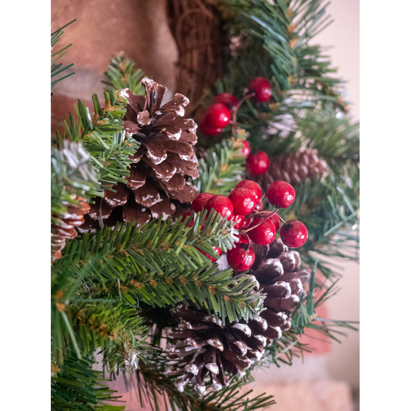 Frosted Berry 24" Grapevine Wreath