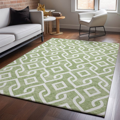 Premium Machine Washable Cerrito Green Rug