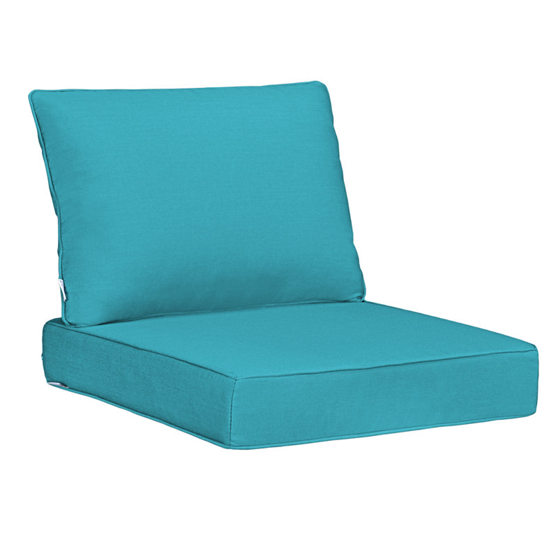 Meridian Outdoor Stylish Deep Seating Backrest and Cushion Set, Polyester, Blue