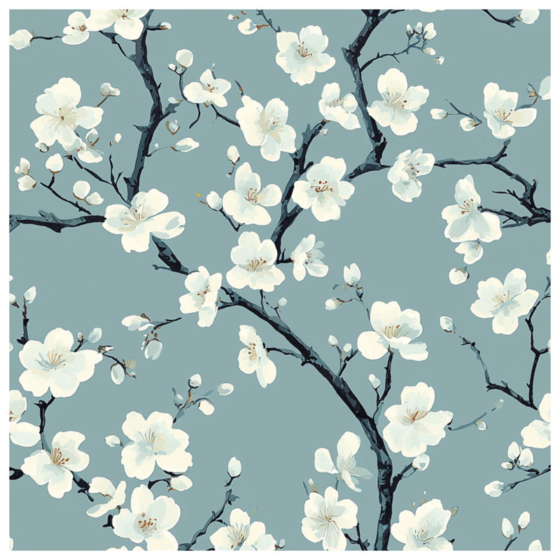Cherry Blossom Branches Duvet Covers, Queen
