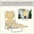Folding Beach Lounge Chair With Face Hole And Arm Slots, 5-Level Adjustable Sun Lounger Tanning Chair With Pillow For Patio, Garden, Beach, Pool-905559963-905559961