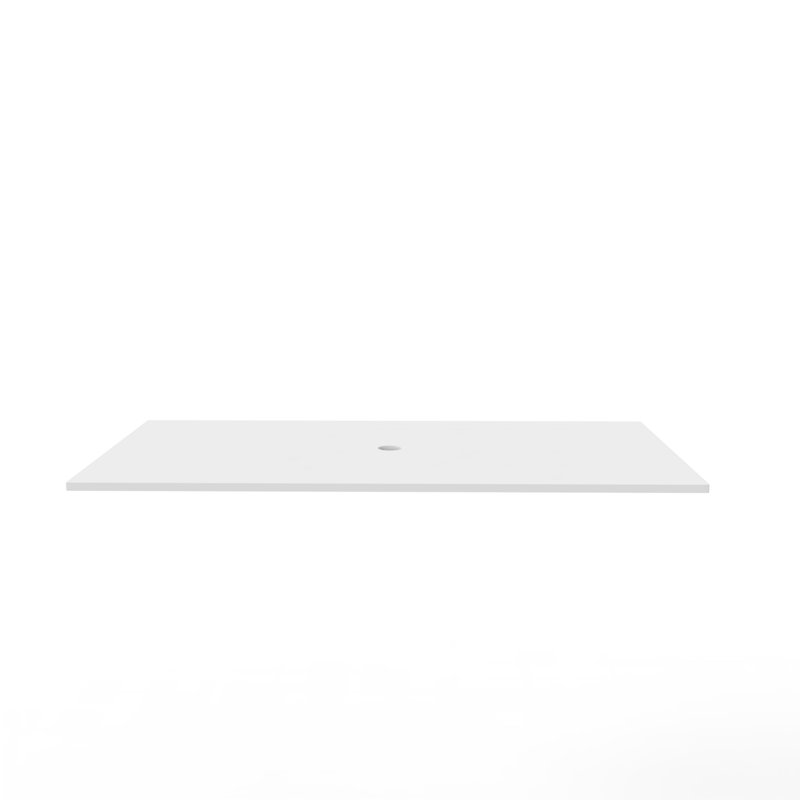 Plateau de meuble-lavabo moderne 36 "avec lavabo vasque - blanc, White
