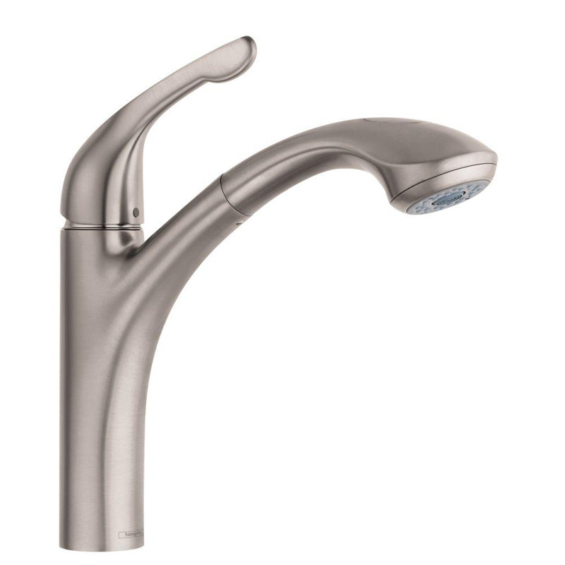 Allegro E Single Handle Kitchen Faucet, Steel Optik, 1.5 GPM