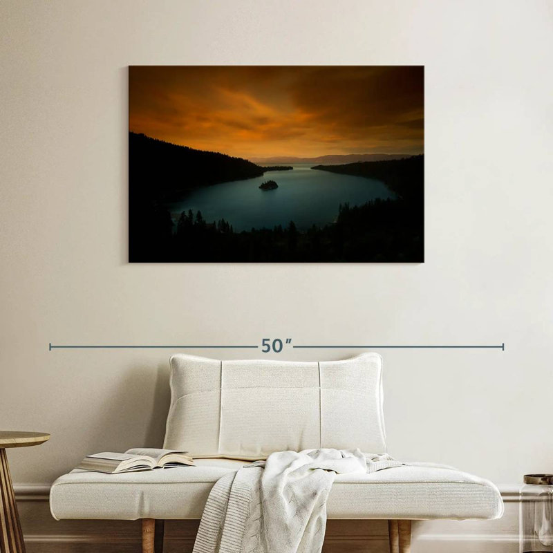 Alvord Lake Tahoe à la tombée de la nuit, H 26 po x l 39 po