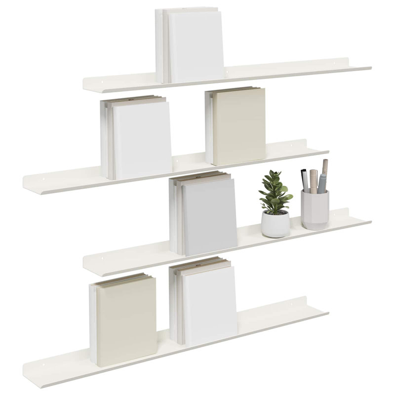 Steel Floating Shelf, White
