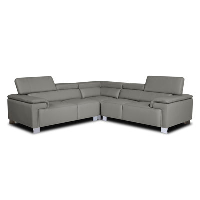 Camuto 5 Seater Genuine Leather Corner Sofa 