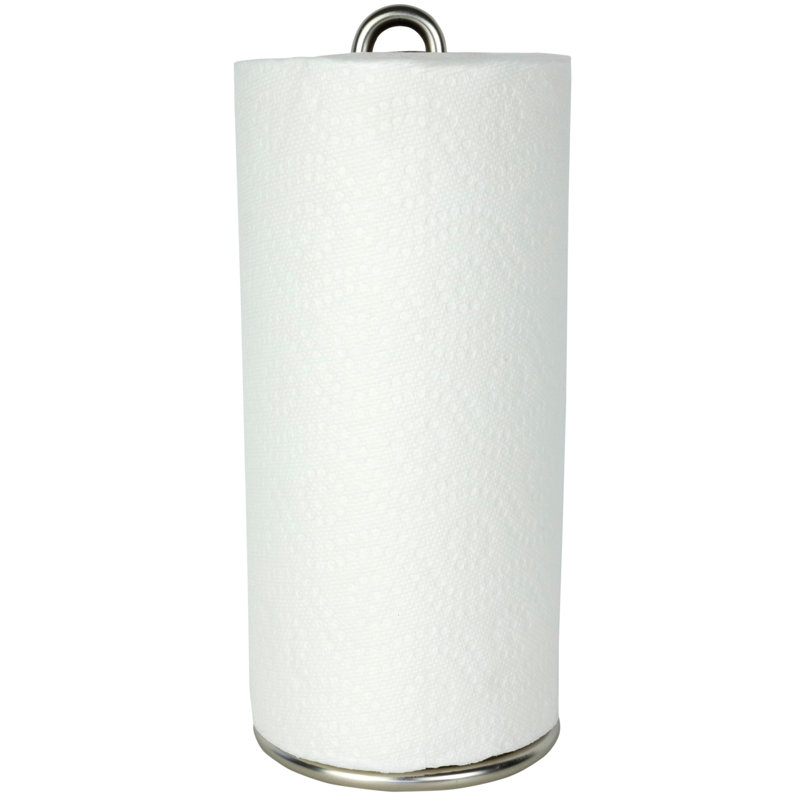 Kanhiya Metal Paper Towel Holder, Satin Nickel