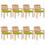 Chaise de patio en teck avec coussins Dorathy-63608689