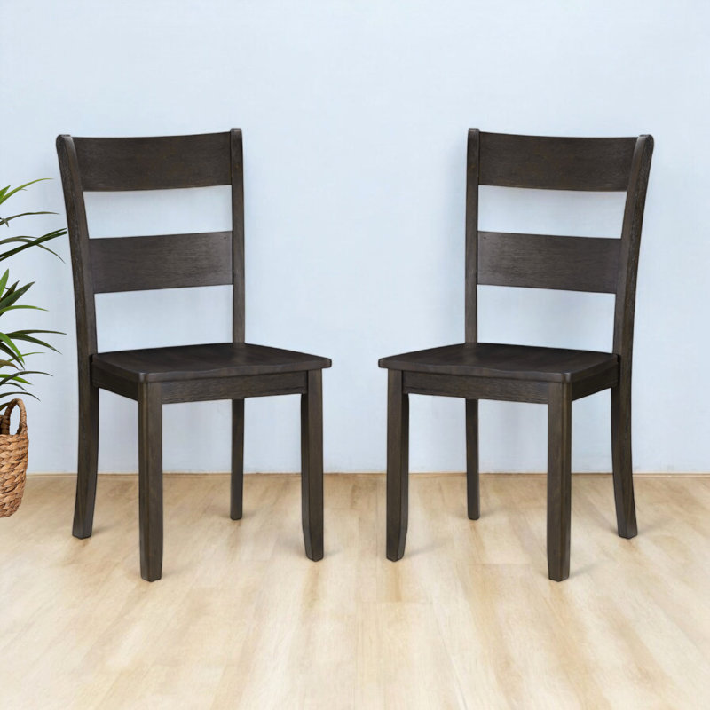 Chaise d'appoint en noyer délavé Adams (ensemble de 2)