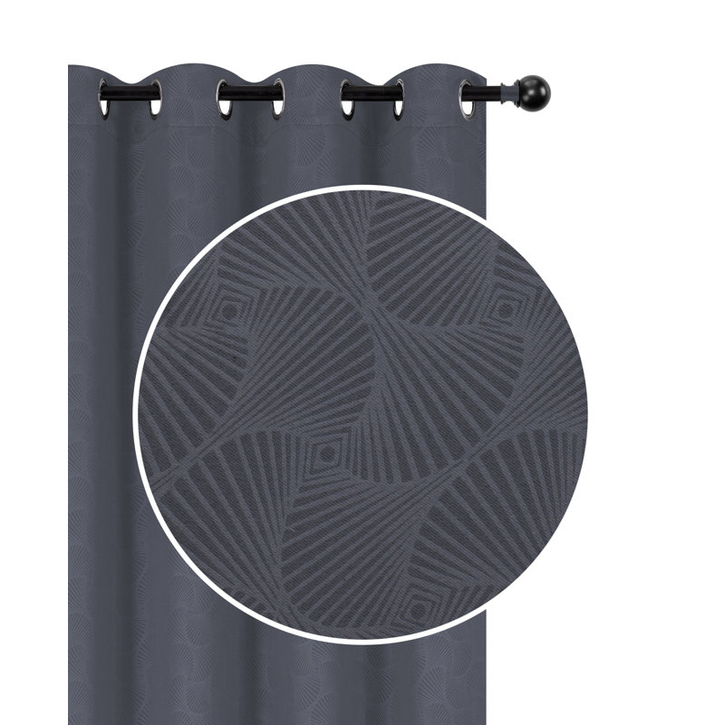 Khawlah Blackout Curtains / Drapes Pair, 96" L, Grey
