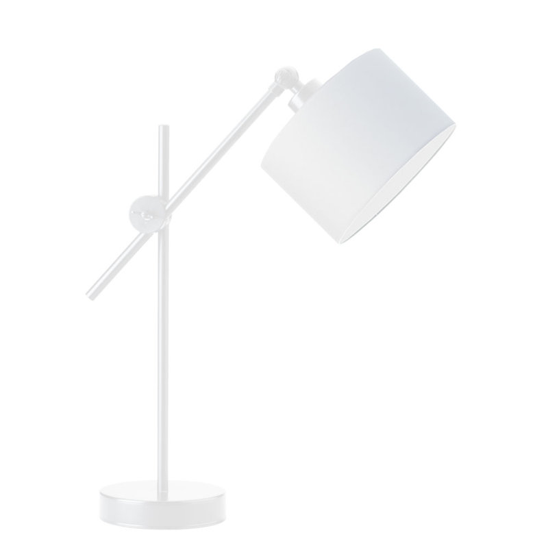 Gartha Adjustable Metal Desk Lamp, White, White