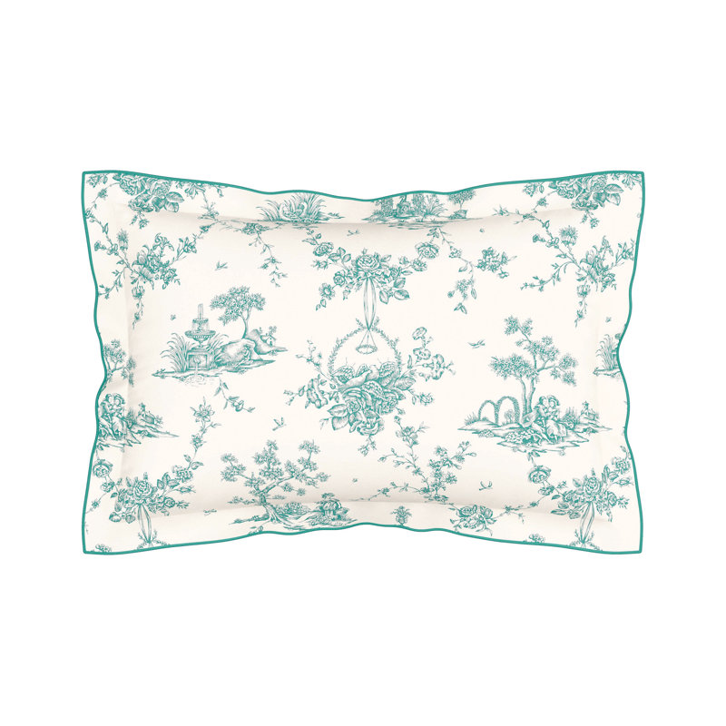 Chinese Magpie Cotton Toile Duvet Cover Set, Blue, Super King Duvet Cover + 2 Pillowcases