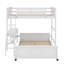 Lit simple superposé au dessus d'un lit double avec bureau-776845021