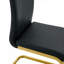 Chaise de salle à manger moderne en polyuréthane sans accoudoirs de 18,6 po de hauteur avec pieds en métal-643335180-643335183