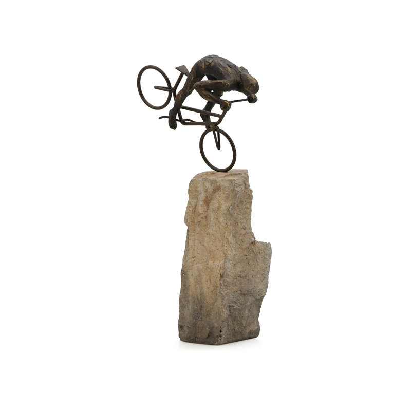 Nose Wheelie On Rock Figurine