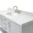 61'' Single Bathroom Vanity with Carrara Marble Top-59693551
