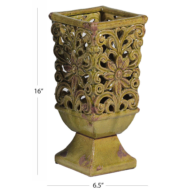 Vase de table en céramique Tarantino, Jaune