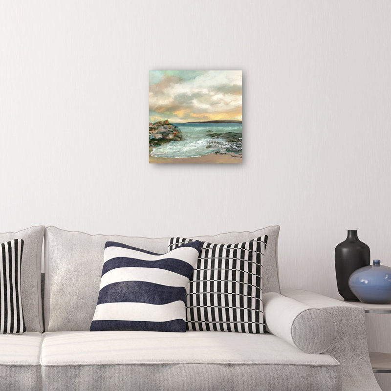 Secret Cove Coastal Canvas Art Print in 35" Square