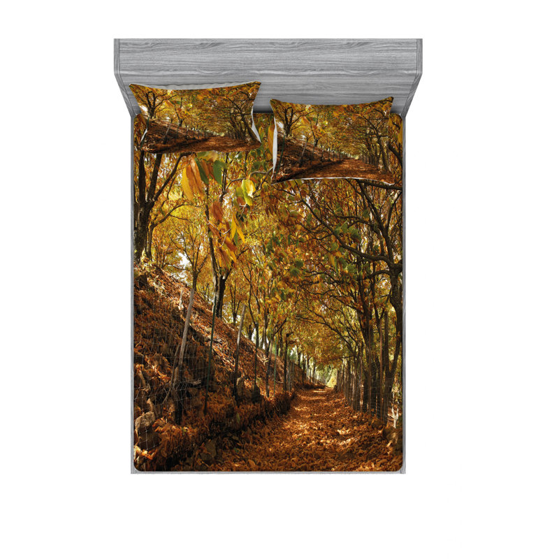 Ensemble de draps à feuilles caduques Autumn Foliage Forest, Grand