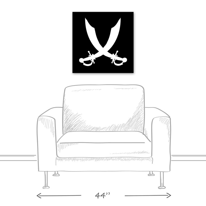 « pirate », art sur toile Depp, H 24 po x l 24 po x P 1,25 po