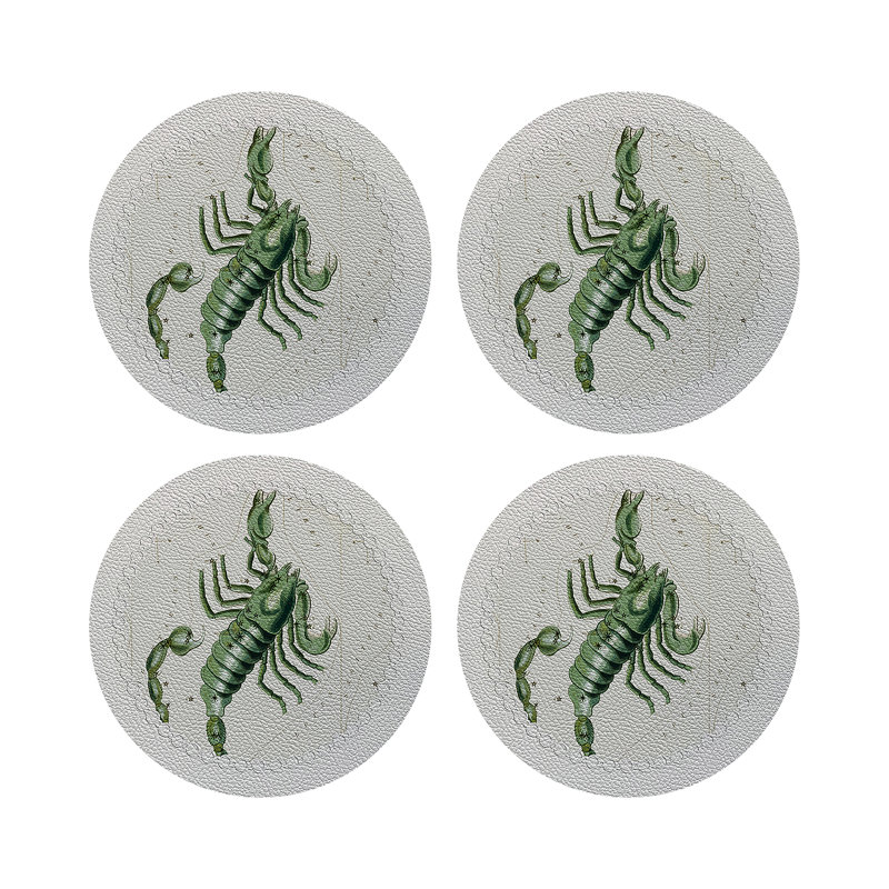 Napperon Zodiac Scorpio, Blanc