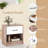 Bedside Table Nightstand with Drawer and Open Storage Shelf-1082843609