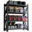 Heavy Duty Metal Adjustable Garage Shelves, 4000LBS Storage Rack (69"H X 59"W X 23.6"D) Industrial Shelving Unit For Warehouse, Black
