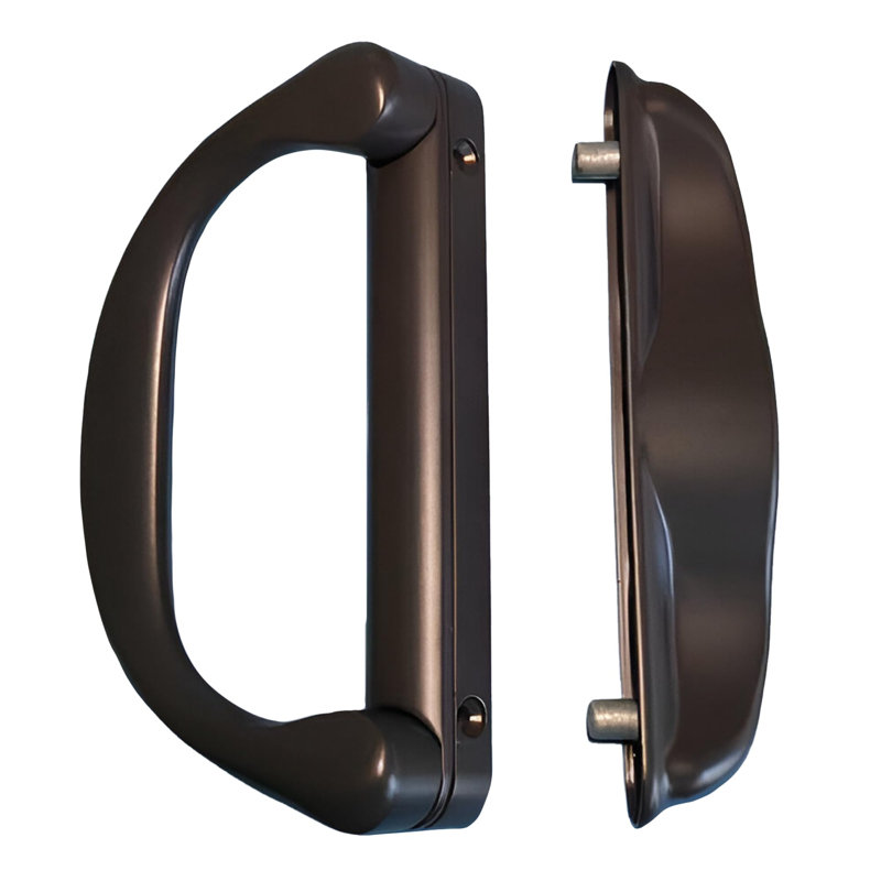 Poignée de remplacement G.A.S Hardware 6-5/8" pour porte-fenêtre coulissante en verre à profil en développante - SBML - Sans clé - Convient à un espacement de trous de 4-15/16" (Bronze)