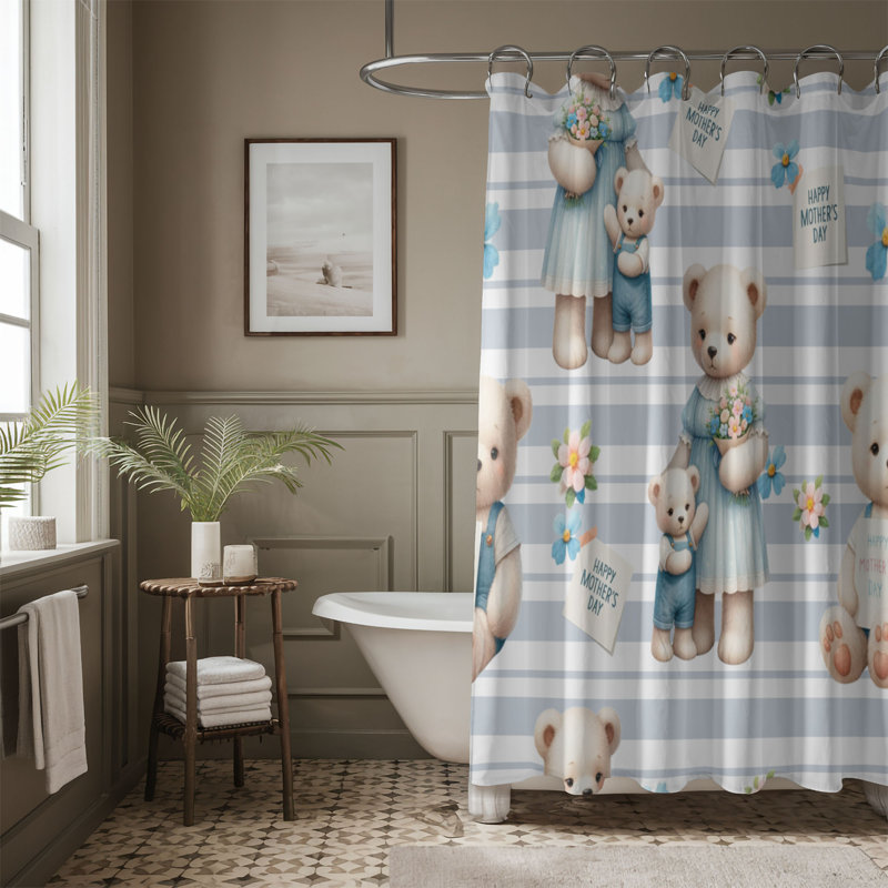 Rideau de douche Parents Bear - Premium 10, H 74 po x l 71 po