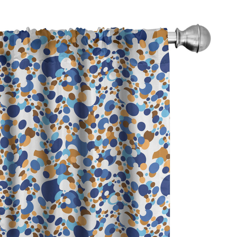 Abstract Semi-Sheer Rod Pocket Sliding Panel, 28" x 95"