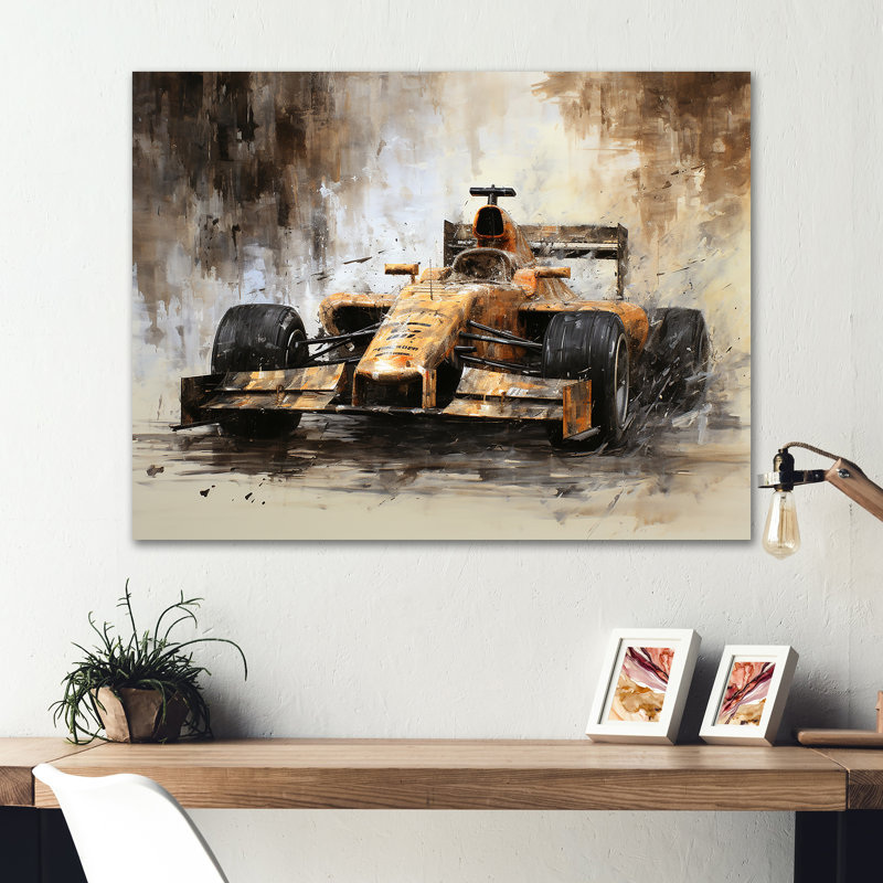 Art mural en métal Vintage Formule Melody 3 - Pistes de course MT135890, H 12 po x l 20 po x P 1 po