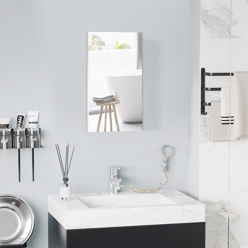 Armoire de salle de bain à miroir encastrée avec rangement et miroir, fixée au mur pour économiser de l'espace et de l'organisation