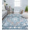 Tapis bleu bohème Gianna