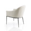 Chaise avec accoudoirs rembourrée en métal martelé Lalia-126080944