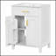 Ensemble de meuble-lavabo 24 po avec lavabo en céramique, conception luxueuse peu encombrante et portes à fermeture en douceur pour les salles de bain modernes