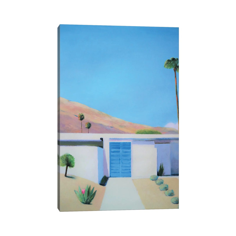 Blue Door by Ieva Baklane - Wrapped Canvas Print, 20.32 cm H x 30.48 cm W