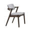 2 chaises de salle à manger de style Mid-Century moderne, hévéa massif noyer, coussin de siège rembourré en tissu, 2 chaises élégantes, structure en hévéa, expérience