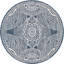 Tapis contemporain de couleur bleue Huitt-1495047086