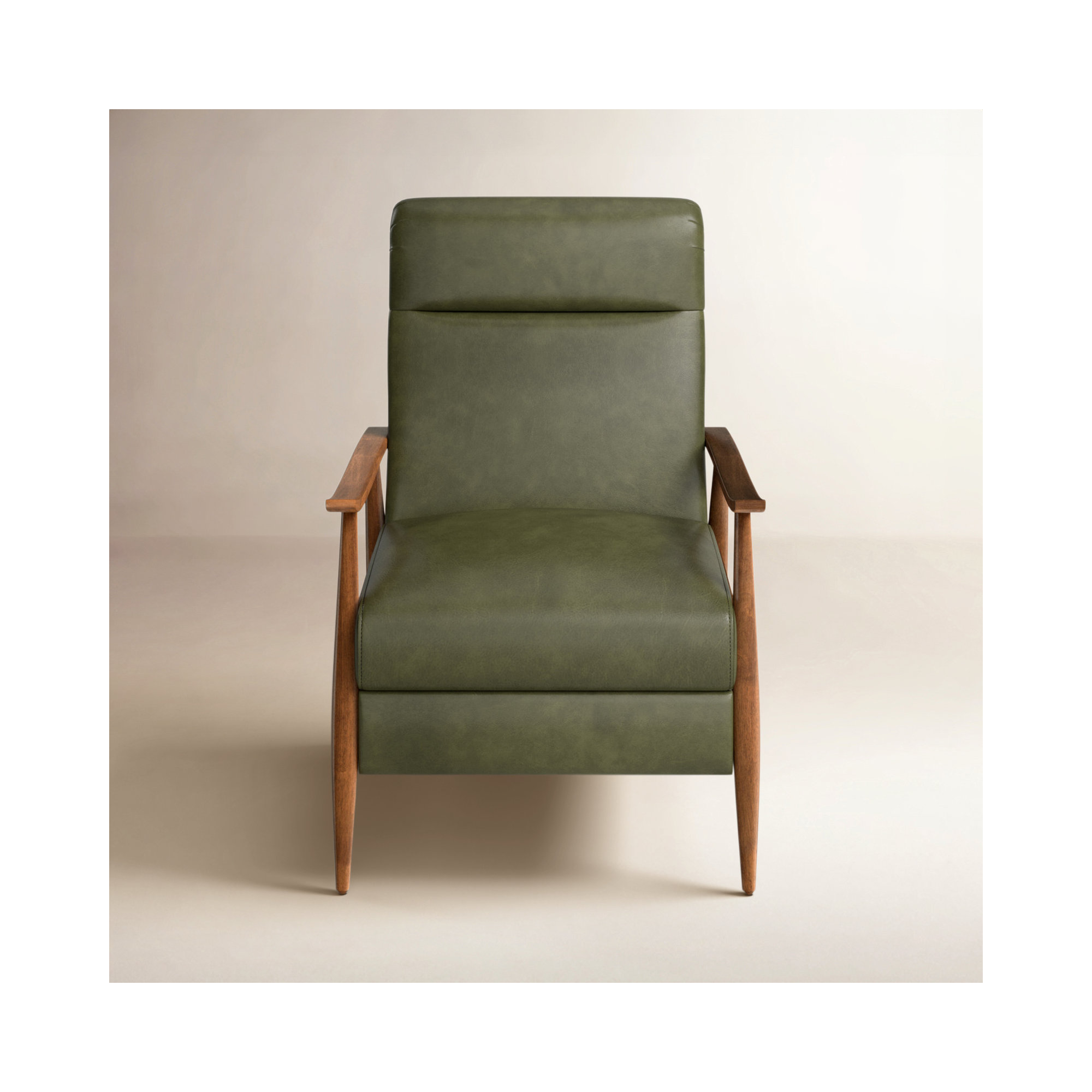 Imona 30" Wide Leather Recliner, Fern Green Pebbled Faux Leather