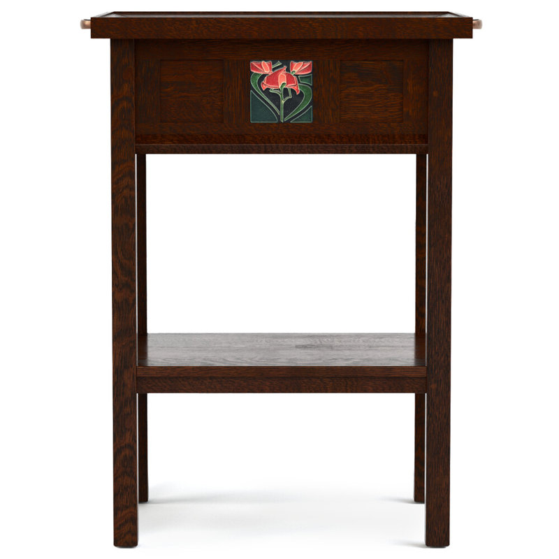 Solid Wood End Table, 36" H x 22.5" W x 16.5" D