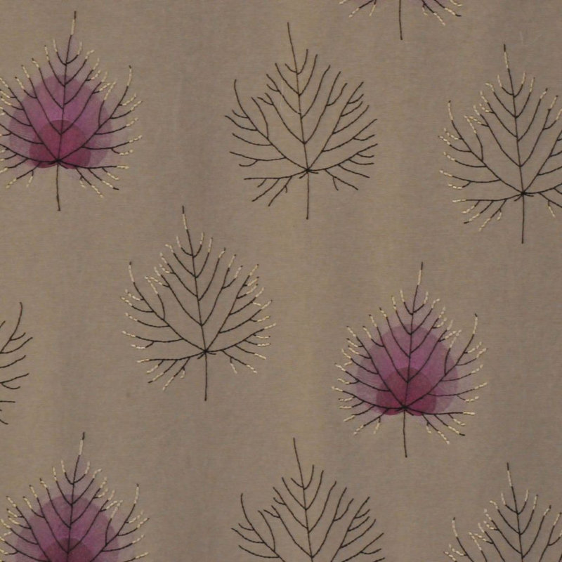 Luxe Floral Fabric, Khaki/Pink