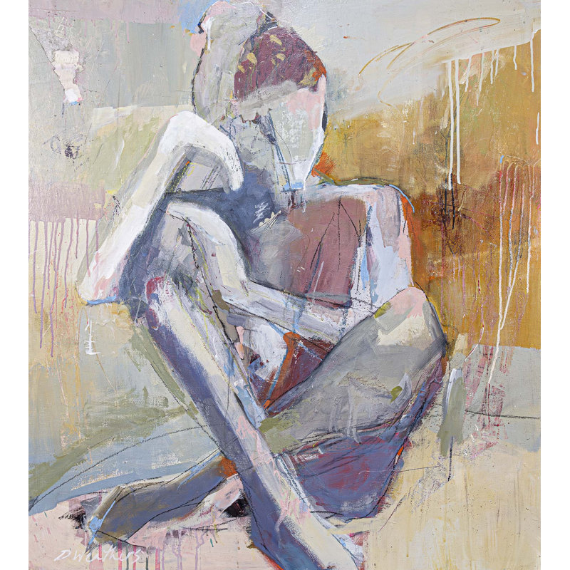 Fade Away Gray Print by Donna Weathers, Wrapped Canvas, 26" H x 24" W