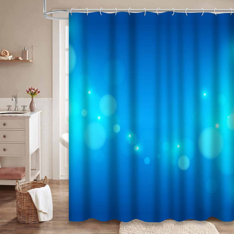 Rideau de douche abstrait abstrait avec 12 crochets, L 72 po x l 78 po