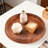 Round Decorative Serving Tray For Coffee Table Centerpieces, Modern Farmhouse Home Decor With Soft Padding For Living Room And Bathroom Organization-1353479409