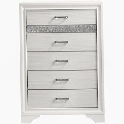 Commode de chambre blanche à 6 tiroirs