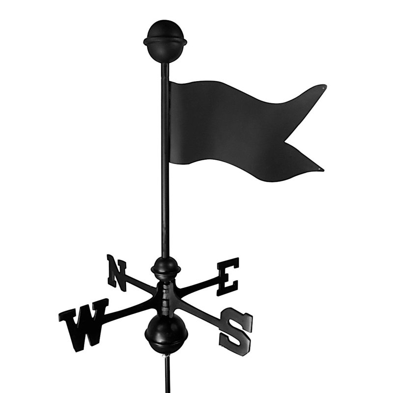 Kew Gardens H Aluminum Patriotic Weathervane, 26" H x 14" W x 11" D, Black